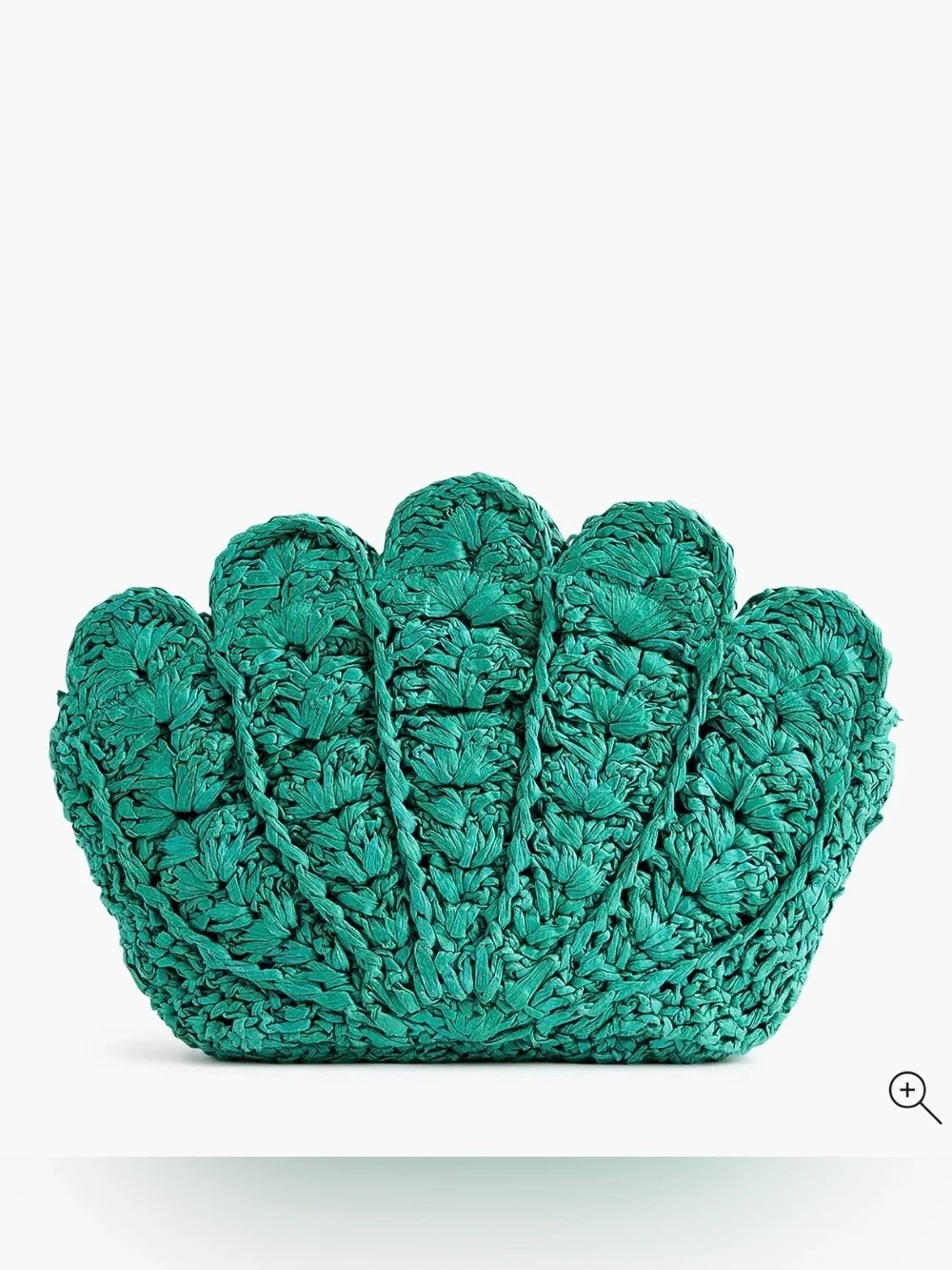 J. Crew Woven Shell Clutch with Chain Strap